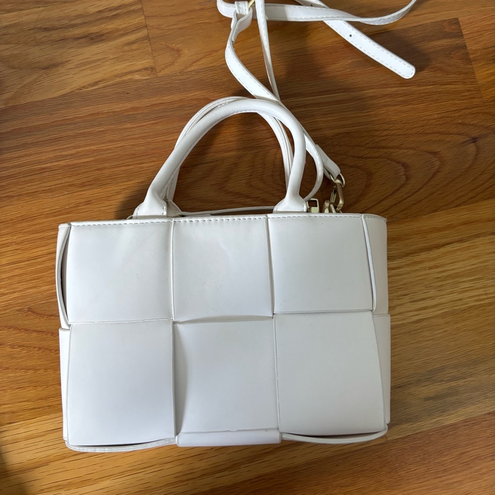 White Woven Handbag